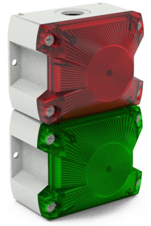 Pfannenberg 21514812055 Series Green, Red Signal Tower, 2 Lights, 120 V dc, Base-mounted [21514812055]; 497-584