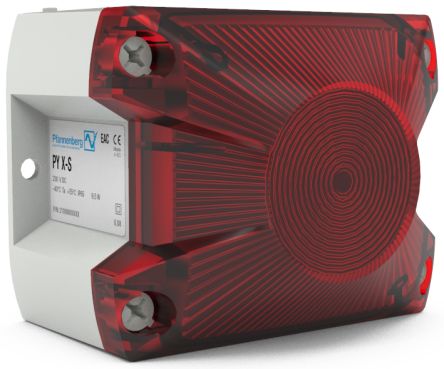 Pfannenberg 21513815055 Series Red Blinking, Continuous Beacon, 12 → 48 V dc, Panel Mounted, LED Bulb, IP66 [21513815055]; 497-646