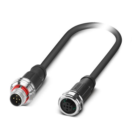 Phoenix Contact Straight Male 5 way M12 to Straight Female 5 way M12 Sensor Actuator Cable, 1.5m [1224249]; 497-736