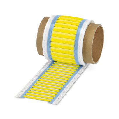Phoenix Contact WMS Slide On Cable Marker, Yellow, Pre-printed "Unlabeled", 1 → 3.2mm Cable, for Control [0800413]; 497-787