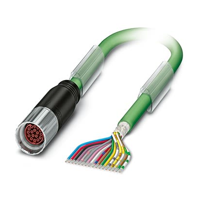 Phoenix Contact 1624780 Power 0.14 mm² 17 Core Power Cable, Green Thermoplastic Polyurethane TPU, 2m [1624780]; 497-945