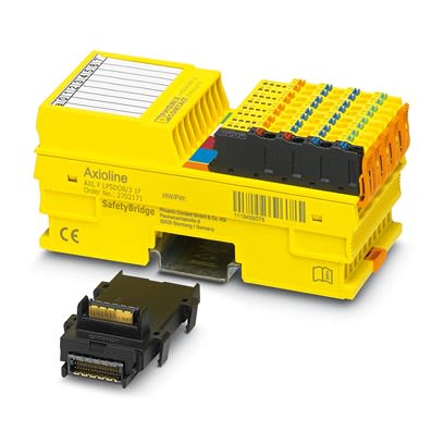 Phoenix Contact AXL F LPSDO8/3 1F Series Safety Module for Use with SafetyBridge Technology V3 System, Voltage, [2702171]; 498-004