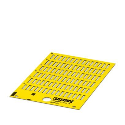 Phoenix Contact US-WMT Cable Binder Cable Marker, Yellow, Pre-printed "Unlabeled", 0.6 → 50mm Cable, for [0828954]; 499-202