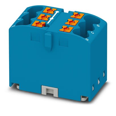 Phoenix Contact Distribution Block, 6 Way, 2.5mm², 22.5A, 440 V, Blue [1221468]; 499-231