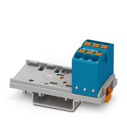 Phoenix Contact Distribution Block, 6 Way, 2.5mm², 22.5A, 440 V, Blue [1221472]; 499-232