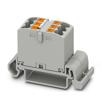 Phoenix Contact Distribution Block, 6 Way, 2.5mm², 22.5A, 440 V, Grey [1221481]; 499-234