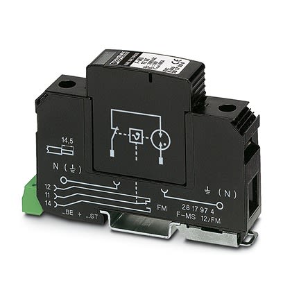 Phoenix Contact Single Phase Surge Arrester, 40kA, 260V ac, DIN Rail Mount [2817974]; 499-271