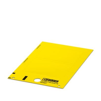 Phoenix Contact US-EML Yellow on Yellow Cable Labels, 54 mm Length, 85.6 mm Width, 53.7mm Label Length, 84.9mm Label [0828907]; 499-351