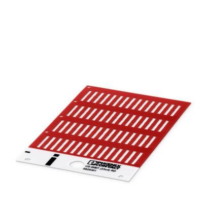 Phoenix Contact US-WMT Cable Binder Cable Marker, Red, Pre-printed "Unlabeled", 1.5 → 35mm Cable, for Conductor [0829301]; 499-363