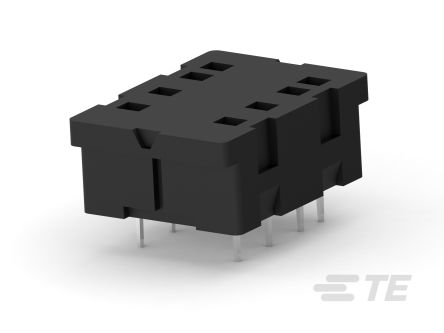 SCHRACK 2 Pin PCB Mount Relay Socket, for use with Relay [5-1415043-1]; 505-880