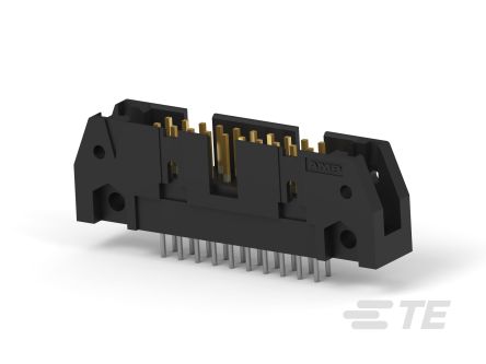TE Connectivity AMP-LATCH Series Vertical Board PCB Header, 20 Contact(s), 2.54 mm Pitch, 2 Row(s), Shrouded [5102156-4]; 505-949