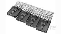 TE Connectivity AMPMODU MTE Series Vertical Cable PCB Header, 6 Contact(s), 2.54 mm Pitch, 1 Row(s), Unshrouded [5-103958-5]; 505-973