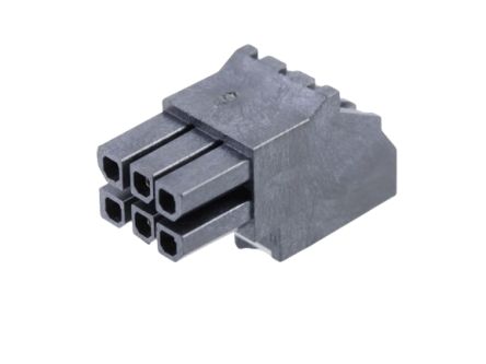 Molex 44764 Series Right Angle Through Hole PCB Header, 6 Contact(s), 3 mm Pitch, 2 Row(s), Shrouded [44764-0602]; 507-505