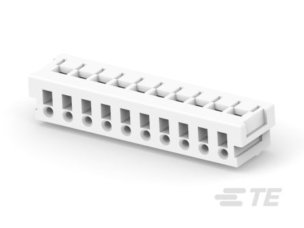 TE Connectivity AMP CT Series Vertical Cable PCB Header, 10 Contact(s), 2 mm Pitch, 1 Row(s) [1-175778-0]; 508-319