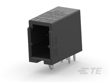 TE Connectivity Dynamic 1000 Series Horizontal Board PCB Header, 4 Contact(s), 2.5 mm Pitch, 2 Row(s), Shrouded [1-1871673-2]; 508-347