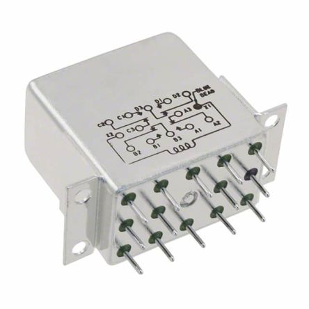 TE Connectivity RH4C Series Electromechanical Interface Relay, Panel Mount, 4PDT [1-1617050-2]; 508-354