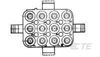 TE Connectivity Housing, 12 Way, Plug, MATE-N-LOK, Panel Mount, 250 V ac [1-163032-0]; 508-369