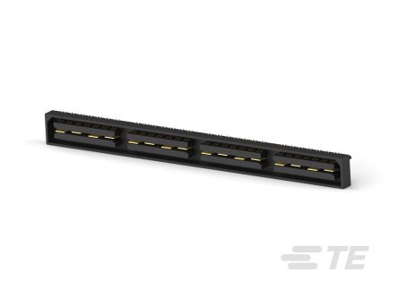 TE Connectivity MICTOR Series Vertical Board PCB Header, 112 Contact(s), 0.8 mm Pitch, Shrouded [1-1658043-4]; 508-370