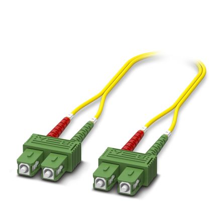 Phoenix Contact LC to SC Duplex Single Mode OS2 Fibre Optic Cable, 9/125μm, Orange, 10m [1146554]; 509-631