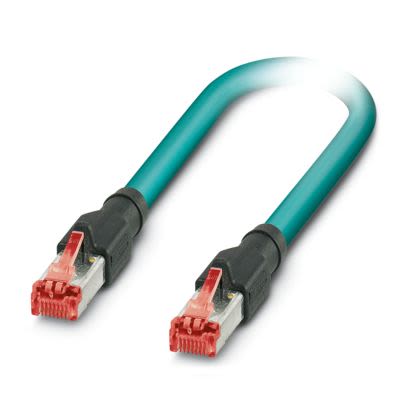 Phoenix ContactNBC, 7.5m Cat5, Light Blue RJ45 to Male RJ45 Male, Shielded Shielded, Terminated Polyurethane Sheath [1022380]; 509-653