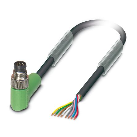 Phoenix Contact Straight Male 8 way M8 to Straight Free Ends Sensor Cable, 1.5m [1011699]; 509-700