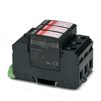Phoenix Contact Surge Protector, 40kA, 385V ac, DIN Rail Mount [1199369]; 509-828