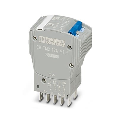 Phoenix Contact CB TM Thermal Magnetic Circuit Breakers - CB TM2 2 Pole 277V ac Voltage Rating Base Mounting, 12A [2800888]; 512-390