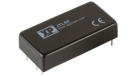 XP Power JTL60 DC-DC Converter, 12V dc/ 5A Output, 9 → 36 V dc Input, 60W, Through Hole, +85°C Max Temp -40°C [JTL6024S12]; 516-831