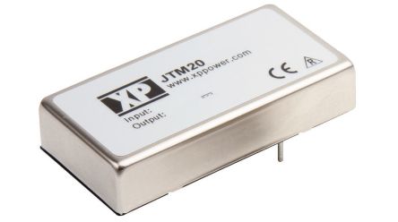 XP Power JTM20 DC-DC Converter, 5V dc/ 4A Output, 9 → 36 V dc Input, 60W, Through Hole, +105°C Max Temp -40°C [JTM2024S05]; 516-840