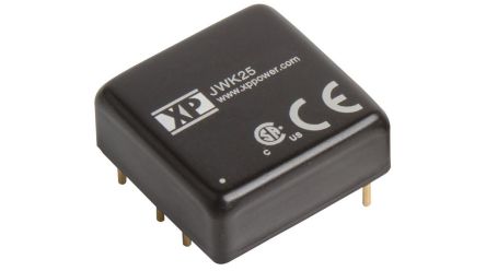 XP Power JWK25 DC-DC Converter, 5V dc/ 5A Output, 18 → 75 V dc Input, 25W, Through Hole, +105°C Max Temp -40°C [JWK2548S05]; 516-844
