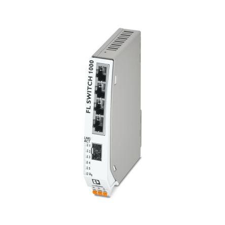 Phoenix Contact FL SWITCH 1104NT-SFP, Unmanaged 5 Port Ethernet Switch, RJ-45 [1343023]; 517-590