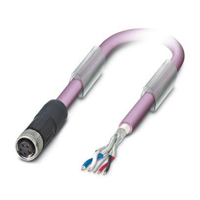 Phoenix Contact Free Ends to Right Angle Female 5 way M8 Cable Assembly, 1.5m [1156898]; 517-802
