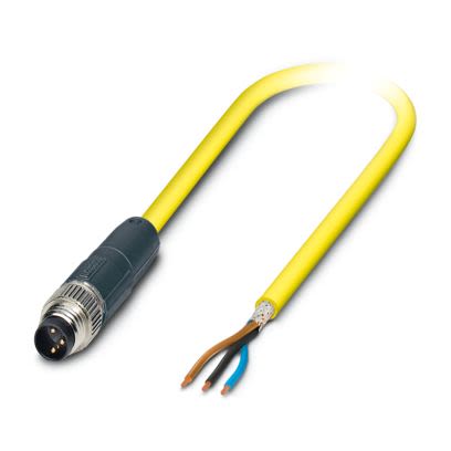 Phoenix Contact Straight Male 3 way M8 to Free Ends Sensor Actuator Cable, 10m [1406046]; 517-991