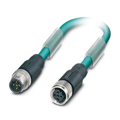 Phoenix Contact Straight Male 5 way M12 to Straight Female 5 way M12 Bus Cable, 200mm [1402378]; 518-091