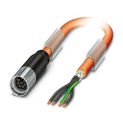 Phoenix Contact 1624786 Power 0.75 mm² 7 Core Power Cable, Orange Polyurethane PUR, 5m [1624786]; 518-307