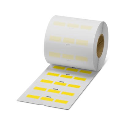 Phoenix Contact WML Adhesive Cable Label, Yellow, Pre-printed "Unlabeled", 3.2 → 5.1mm Cable, for Cylindrical [0830673]; 519-763