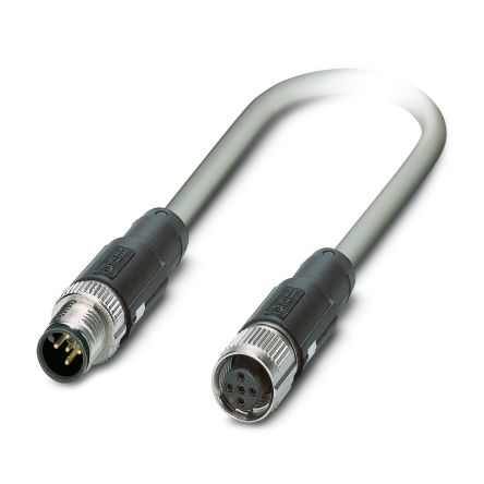 Phoenix Contact Straight Male 5 way M12 to Straight Female 5 way M12 Bus Cable, 500mm [1405989]; 519-777
