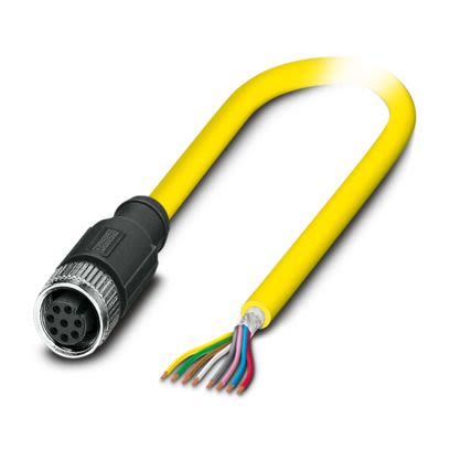 Phoenix Contact Straight Female 8 way M12 to Straight Free Ends Actuator/Sensor Cable, 10m [1406081]; 519-786