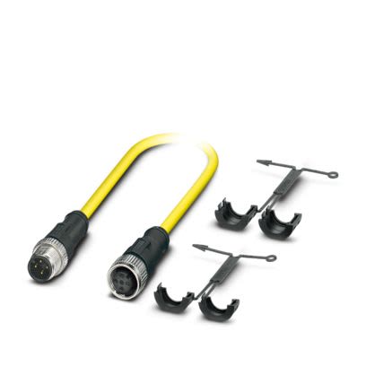 Phoenix Contact Straight Male 4 way M12 to Straight Female 4 way M12 Actuator/Sensor Cable, 1.5m [1409558]; 519-803