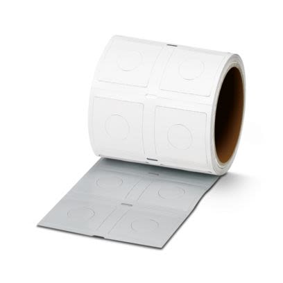 Phoenix Contact EML-RS Adhesive Cable Label, Silver, Pre-printed "Unmarked", for Rotary Switches, 0803187 [0803187]; 519-821