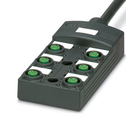 Phoenix Contact SACB Series Distribution Unit, M12, 15m cable, 4 way, 6 port [1272127]; 519-903