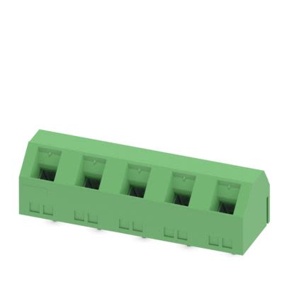 Phoenix Contact GSMKDSN 1 Series PCB Terminal Block, 5-Contact, 7.62mm Pitch, Wave Soldering, 1-Row, Screw Termination [1718634]; 520-069