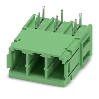 Phoenix Contact PC Series Wave Soldering Mount PCB Header, 3 Contact(s), 7.62 mm Pitch, 1 Row(s), Shrouded [1720699]; 520-075