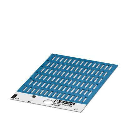 Phoenix Contact US-WMT Cable Binder Cable Marker, Blue, Pre-printed "Unlabeled", 0.6 → 50mm Cable, for Conductor [0829291]; 520-314