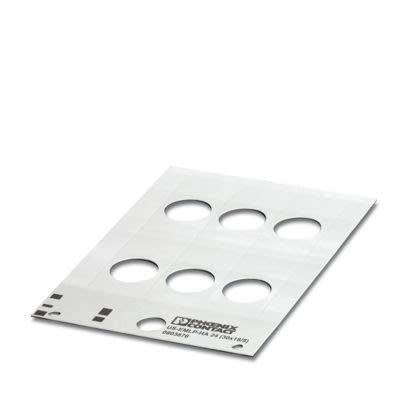 Phoenix Contact US-EML White on White Cable Labels, 66 mm Length, 30 mm Width, 66mm Label Length, 30mm Label Width [0803876]; 520-381
