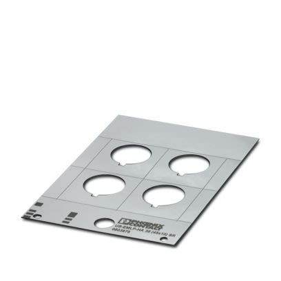Phoenix Contact US-EML Silver on Silver Cable Labels, 10 mm Length, 45 mm Width, 47.5mm Label Length, 46mm Label Width [0803879]; 520-382