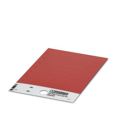 Phoenix Contact US-EML Red on Red Cable Labels, 18 mm Length, 27 mm Width, 17.6mm Label Length, 26.9mm Label Width [0804449]; 520-385