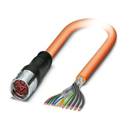 Phoenix Contact 1622224 Armoured 2.5 mm² 4+4+4+PE Core Power Cable, Orange, 2m [1622224]; 521-629