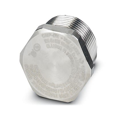 Phoenix Contact, M32, 32mm Hole Diameter, Nickel Plated Brass, 32mm Diameter, Threaded [1411109]; 521-896