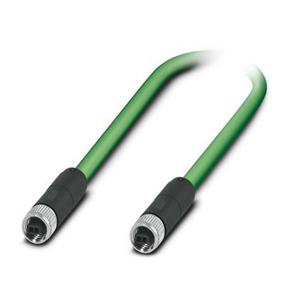 Phoenix Contact1652311, 25m, Green M8 to Female M8 Female, Shielded Shielded, Terminated Polyurethane Sheath [1652311]; 522-010